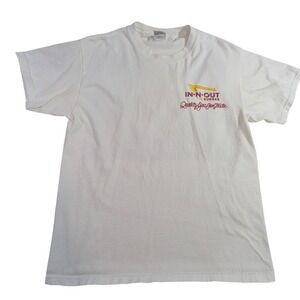 In-N-Out Burger T-Shirt White Beefy-T Graphic Drive-In Retro Size M